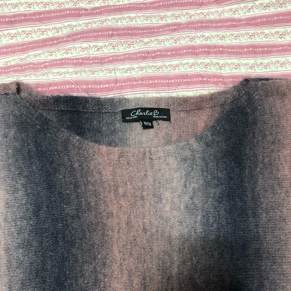 CHARLIE B Pink and Gray Knit Top - Picture 4 of 11